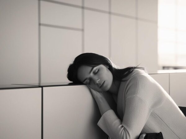 A woman sleeping at the airport